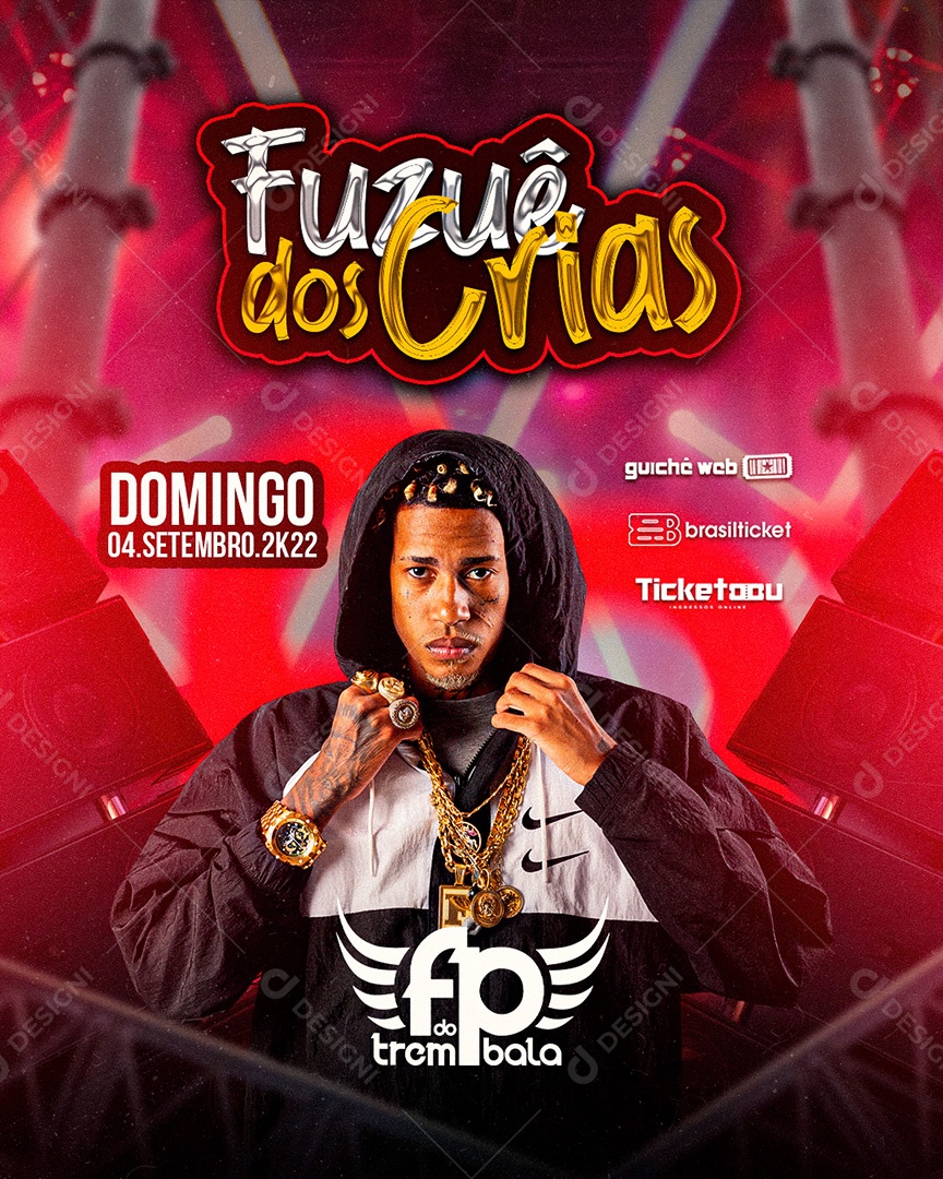 Flyer Show FP do Trem Bala Social Media PSD Editável