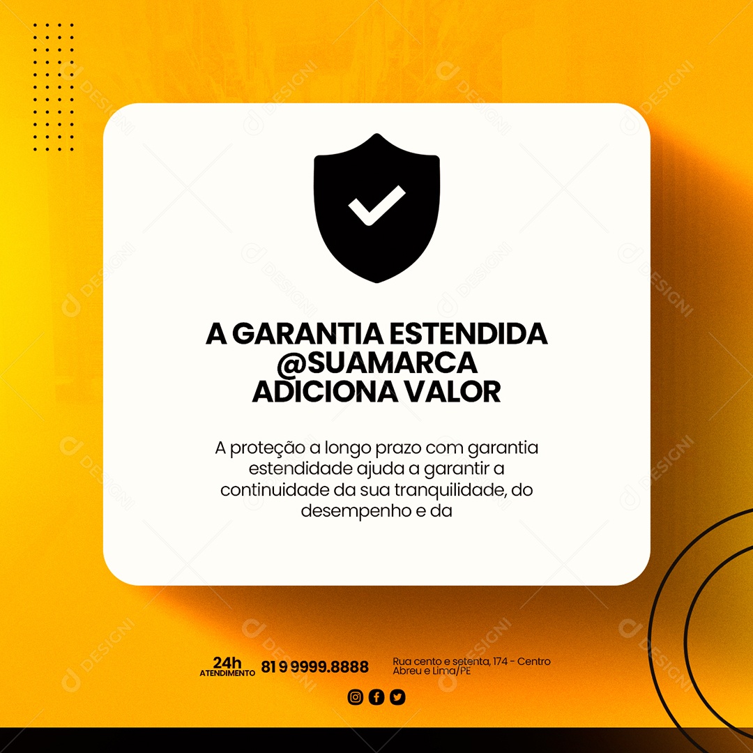A Garantia Estendida Adicionar Valor Empilhadeira Social Media PSD Editável