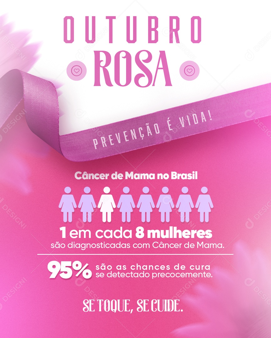 Outubro Rosa Data Comemorativa Mês Prevenção Ao Câncer De Mama Social Media PSD Editável