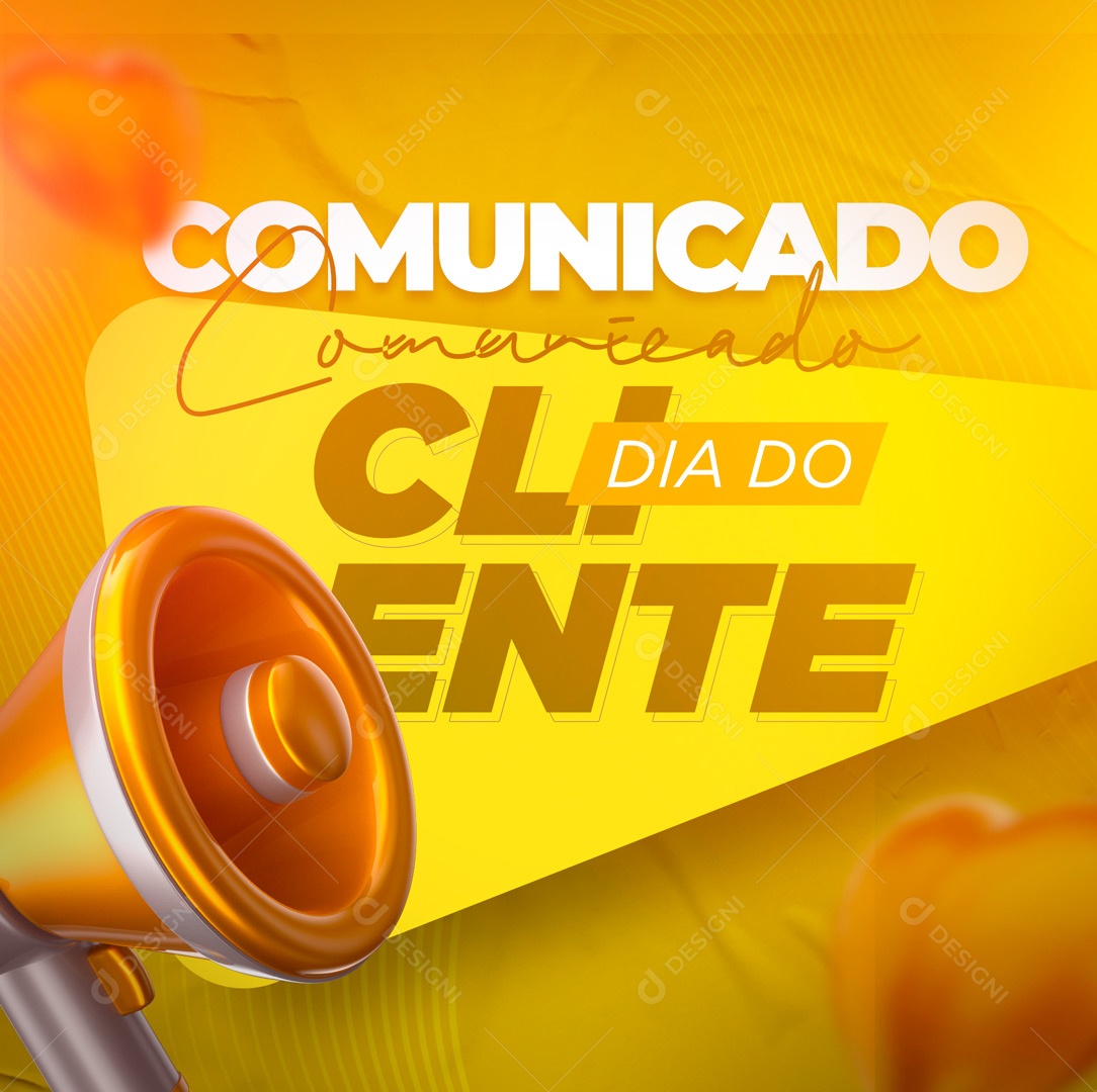 Social Media Comunicado Dia do Cliente 15 de Setembro PSD Editável