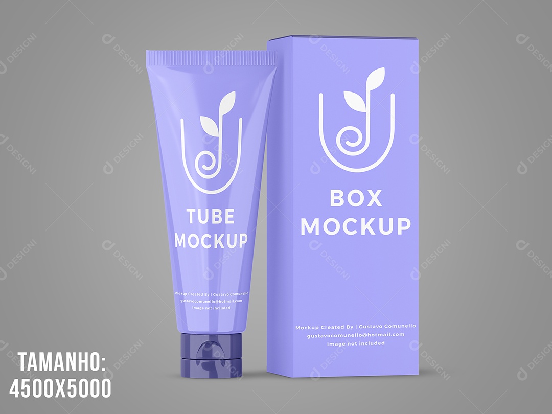 Tubo e Caixa de Cosmético PSD Editável