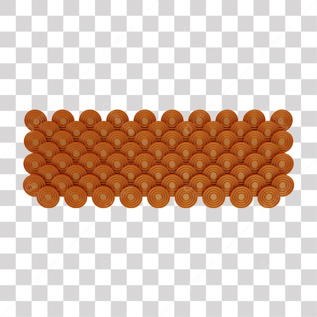 Painel Japonês Laranjado Elemento 3D PNG Transparente