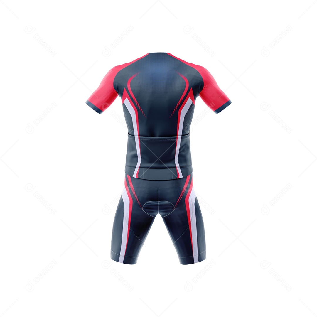 Mockup roupa de ciclismo - Costas PSD