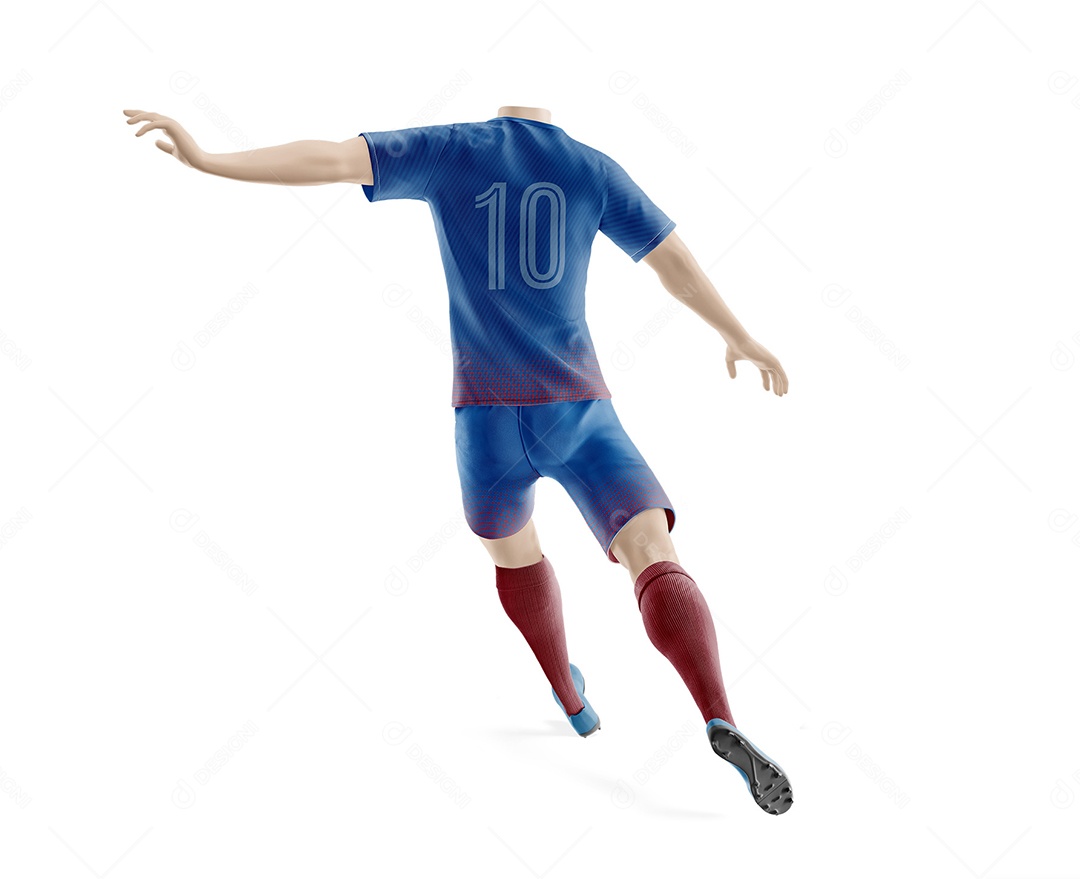 Mockup uniforme de futebol - Costas PSD