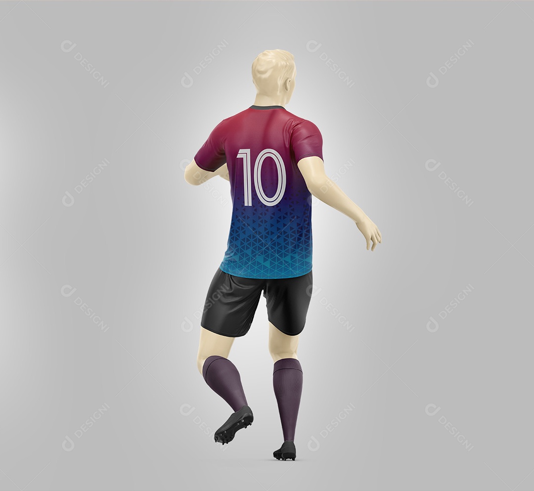Mockup Uniforme de Futebol _ Costas PSD