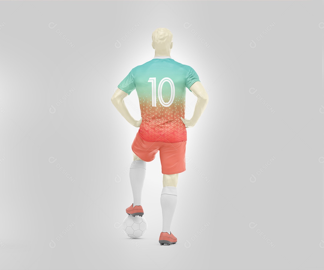 Uniforme Futebol Mockup - Costas PSD