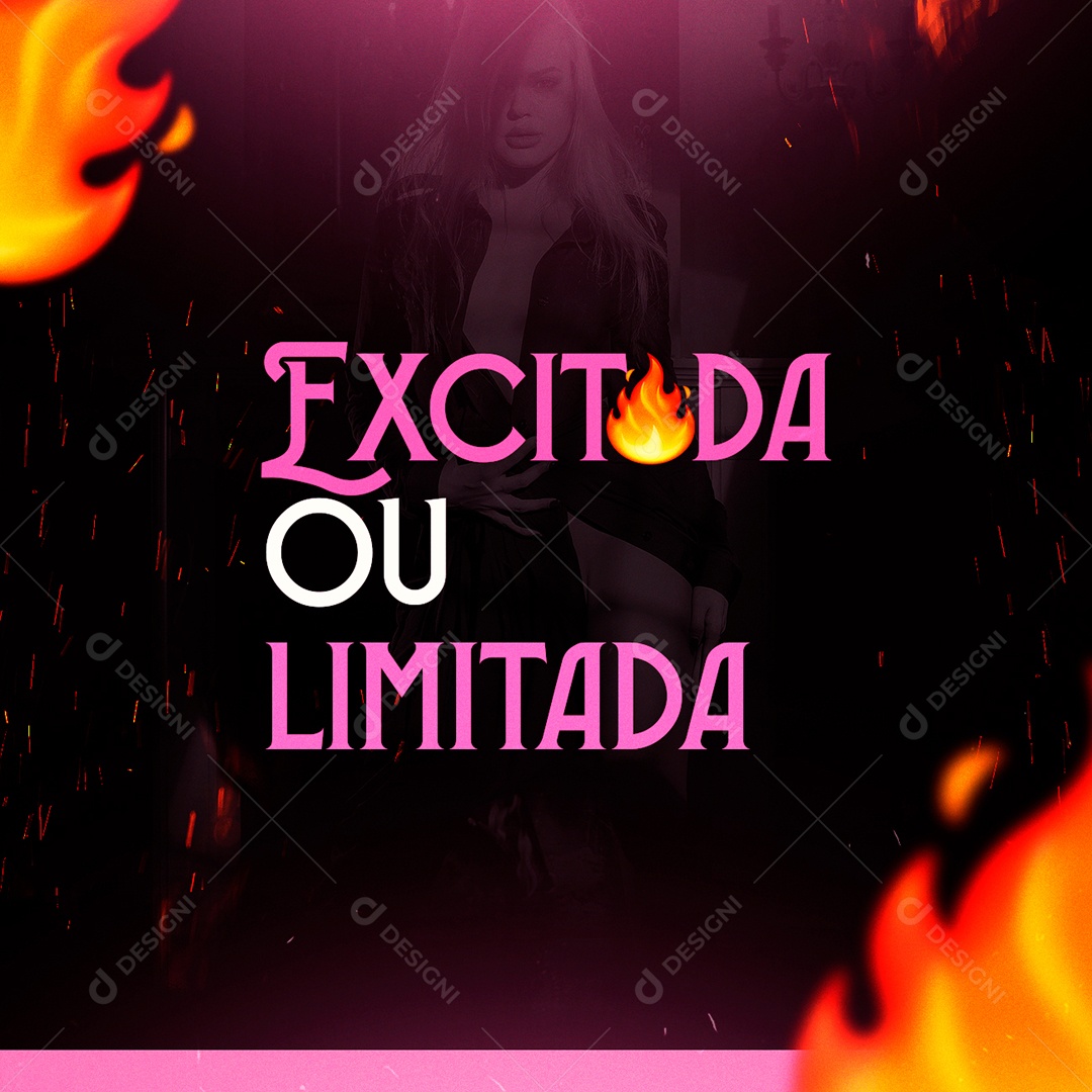 Excitada ou Limitada Sex Shop Social Media PSD Editável