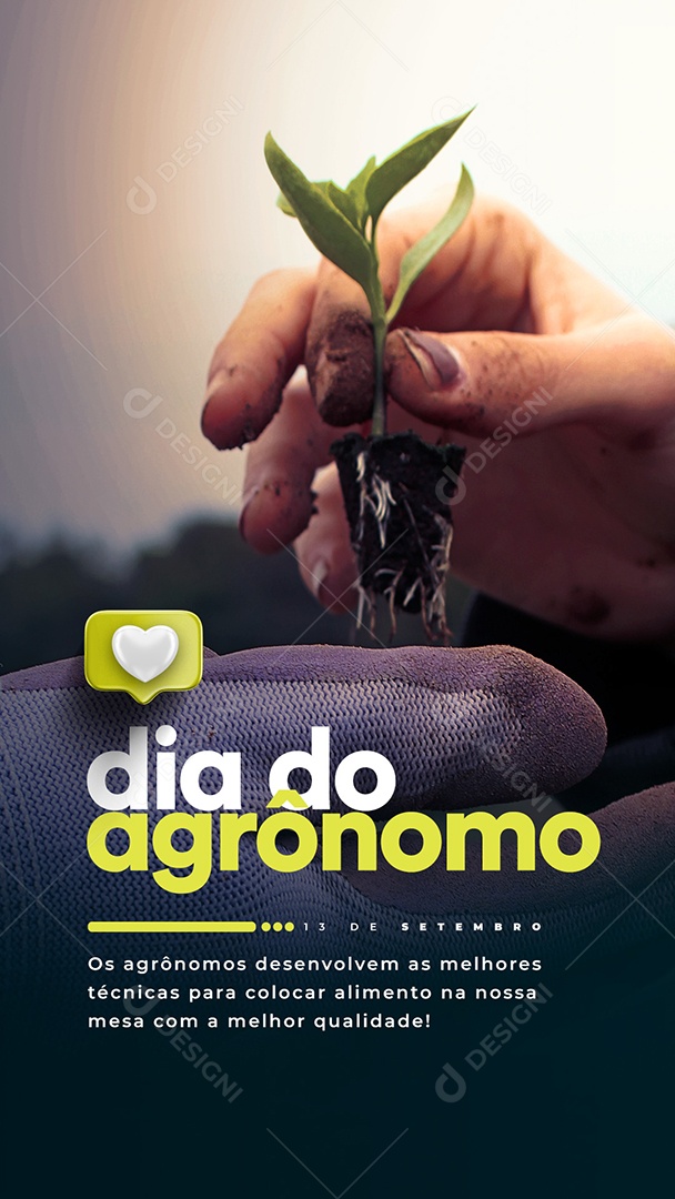 Story Os Agrônomos desenvolvem as melhores Técnicas Dia do Agrônomo Social Media PSD Editável