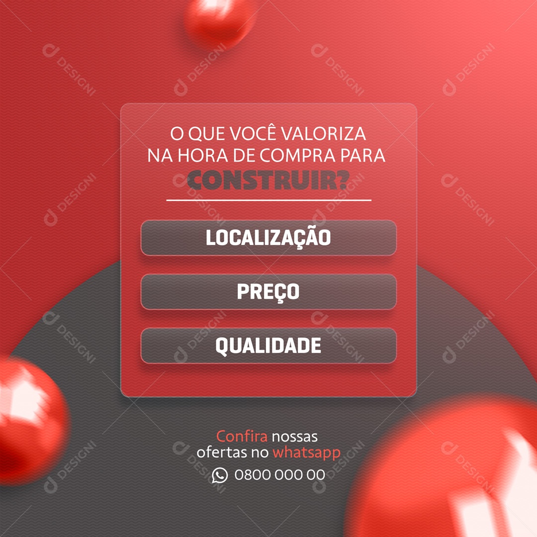 Social Media Materiais de Construção PSD Editável