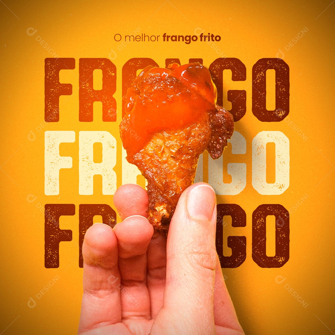O Melhor Frango Frito Social Media PSD Editável