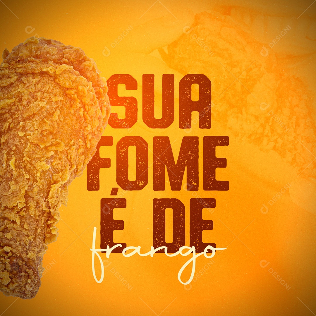 Social Media Restaurante Frango Frito PSD Editável