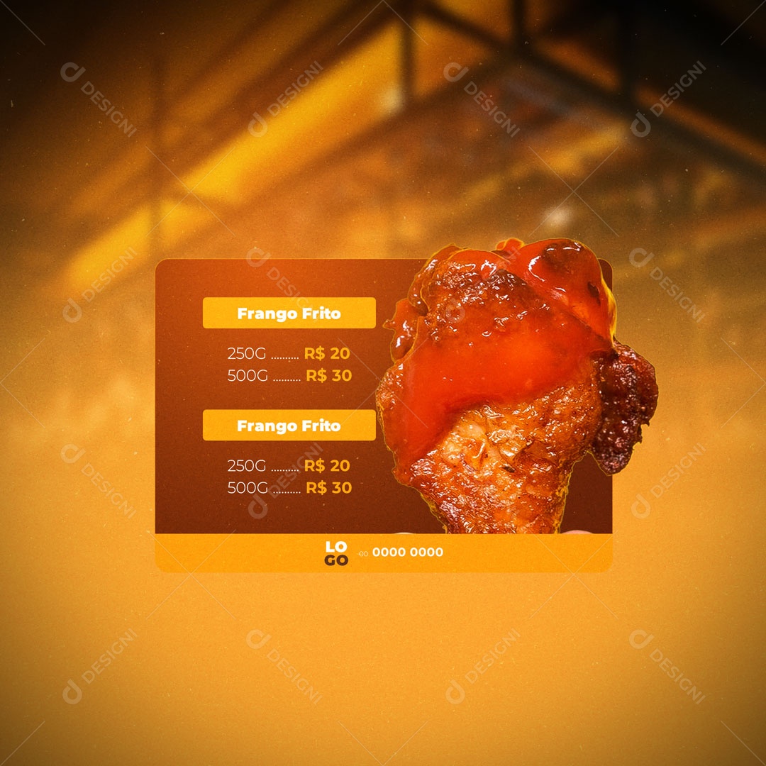 Post Frango Frito Social Média PSD Editável