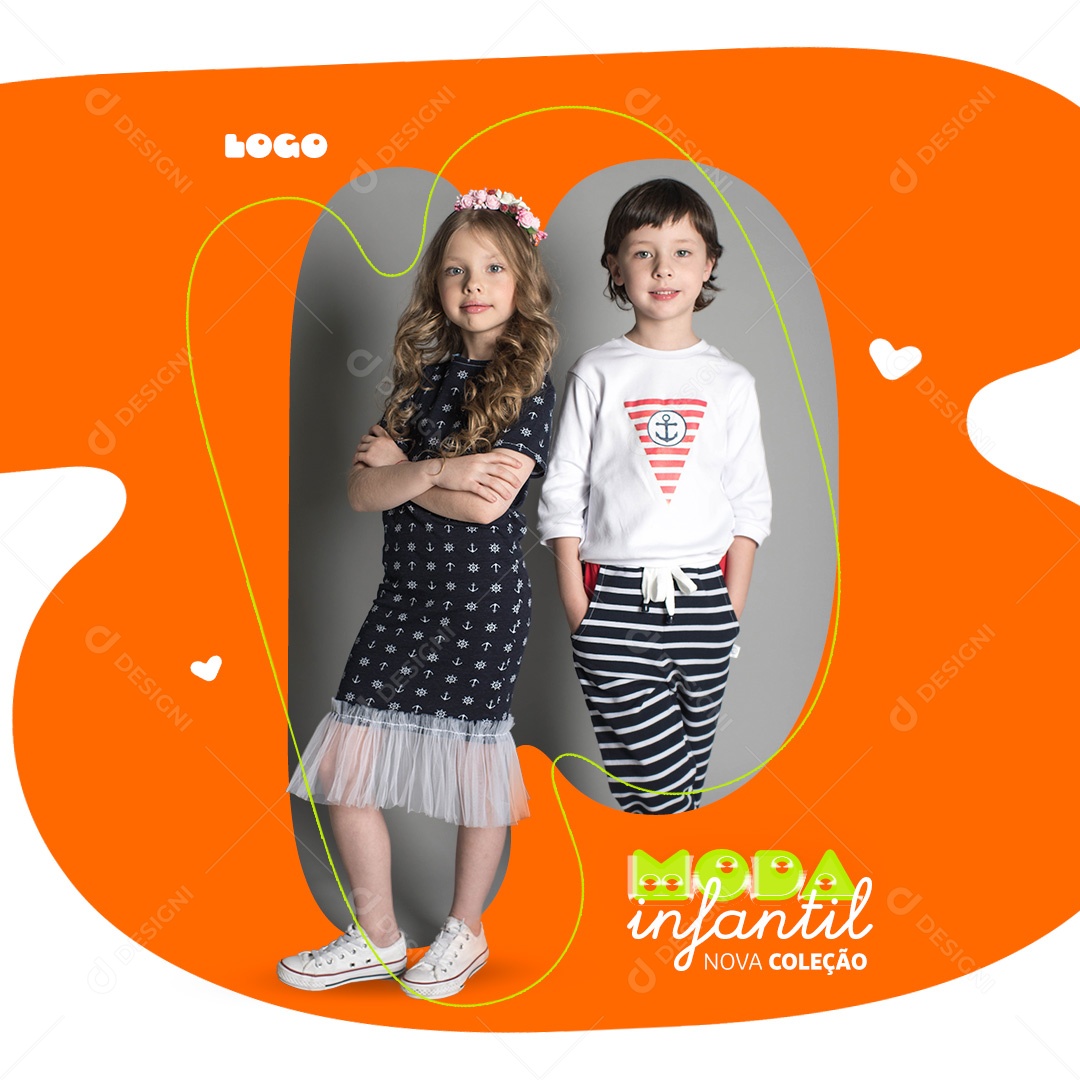 Moda Infantil Nova Coleção Social Media PSD Editável