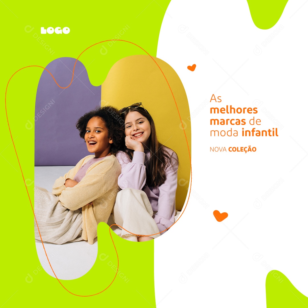 Social Media The Best Children's Fashion Brands Editable PSD