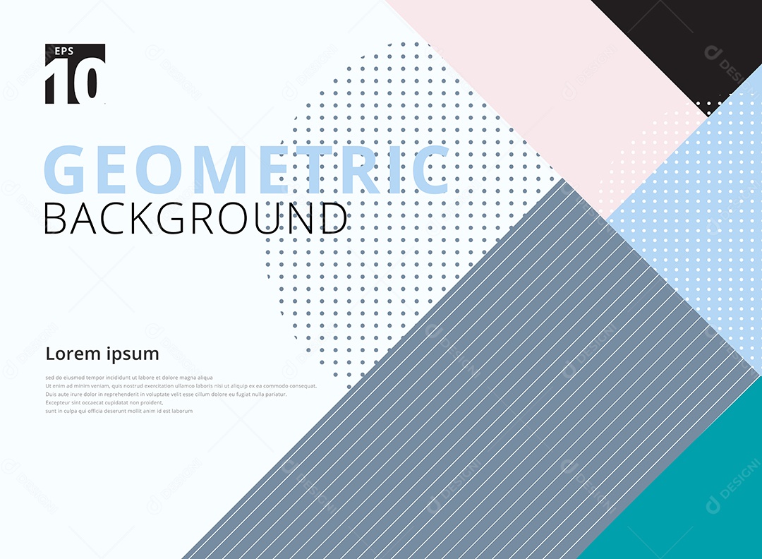 Modelo abstrato na moda padrão geométrico.