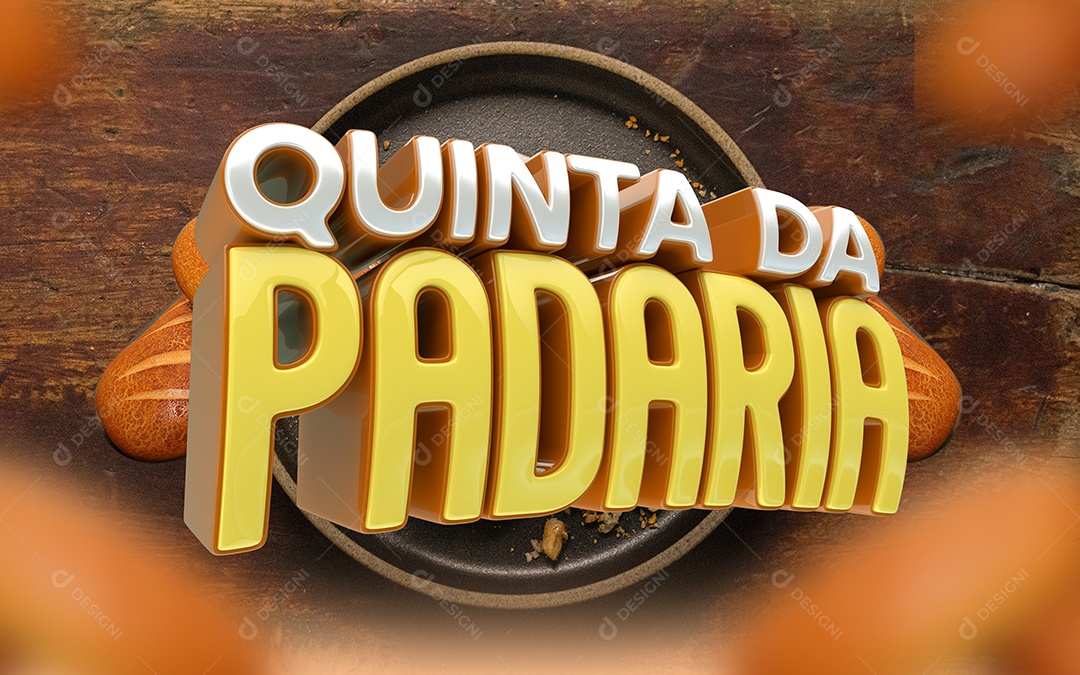 Quinta da Padaria Selo 3D para Composição PSD