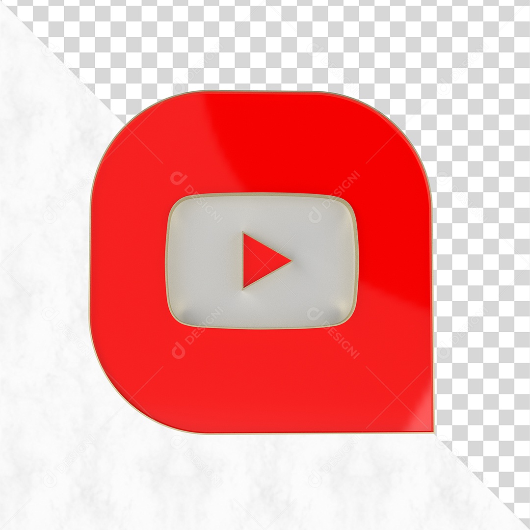 Youtube Elemento 3D Para Composição PSD
