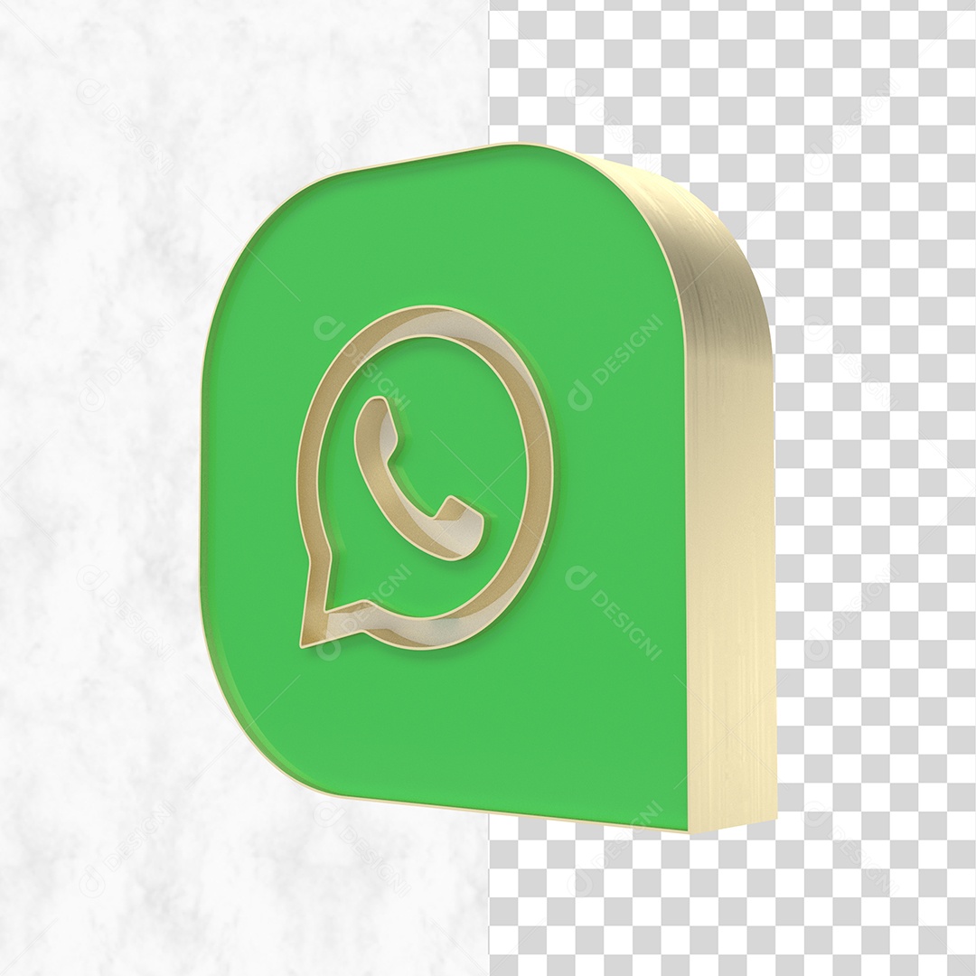 Elemento 3D Whatsapp Para Composição PSD