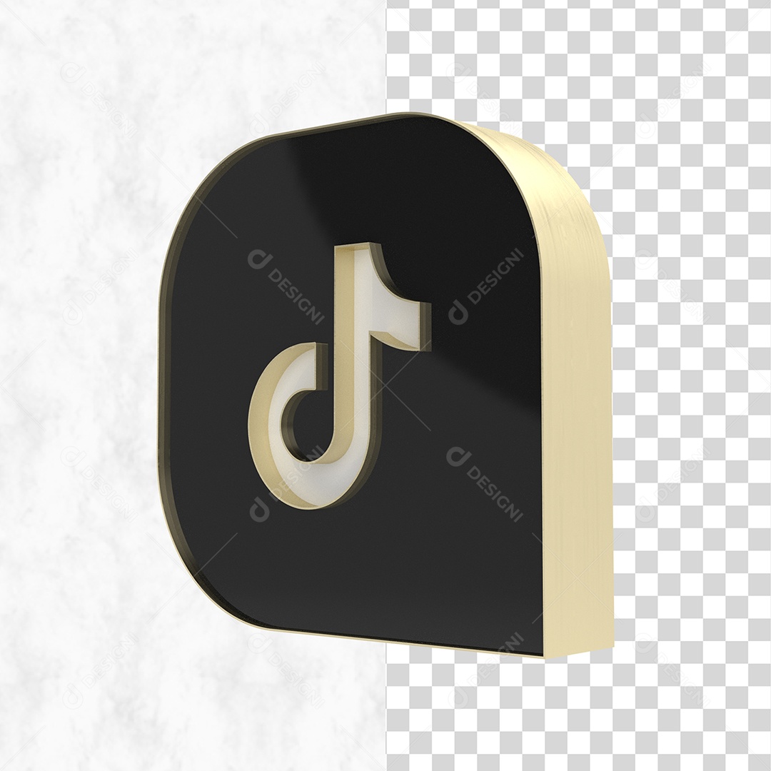Elemento 3D Tiktok Para Composição PSD