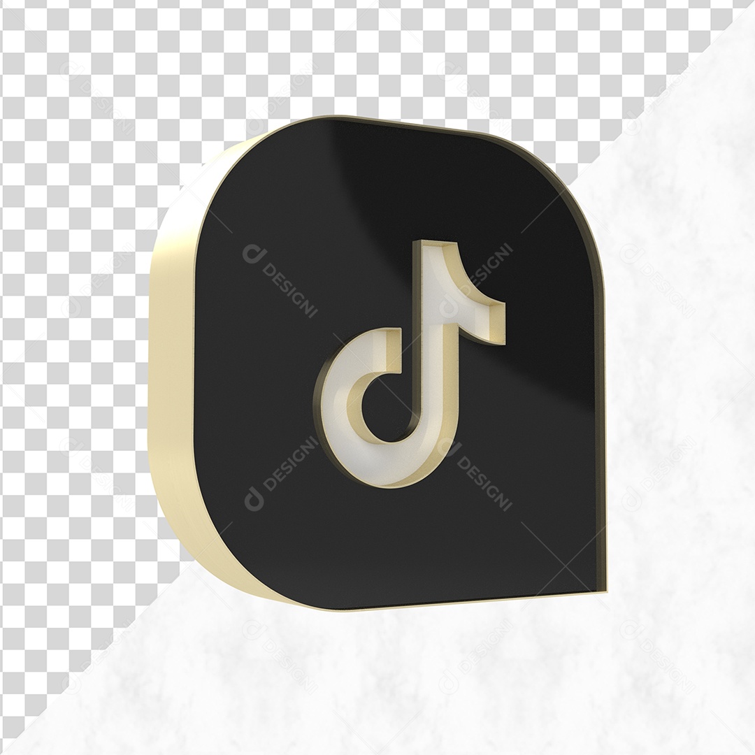 Elemento 3D Tiktok Para Composição PSD