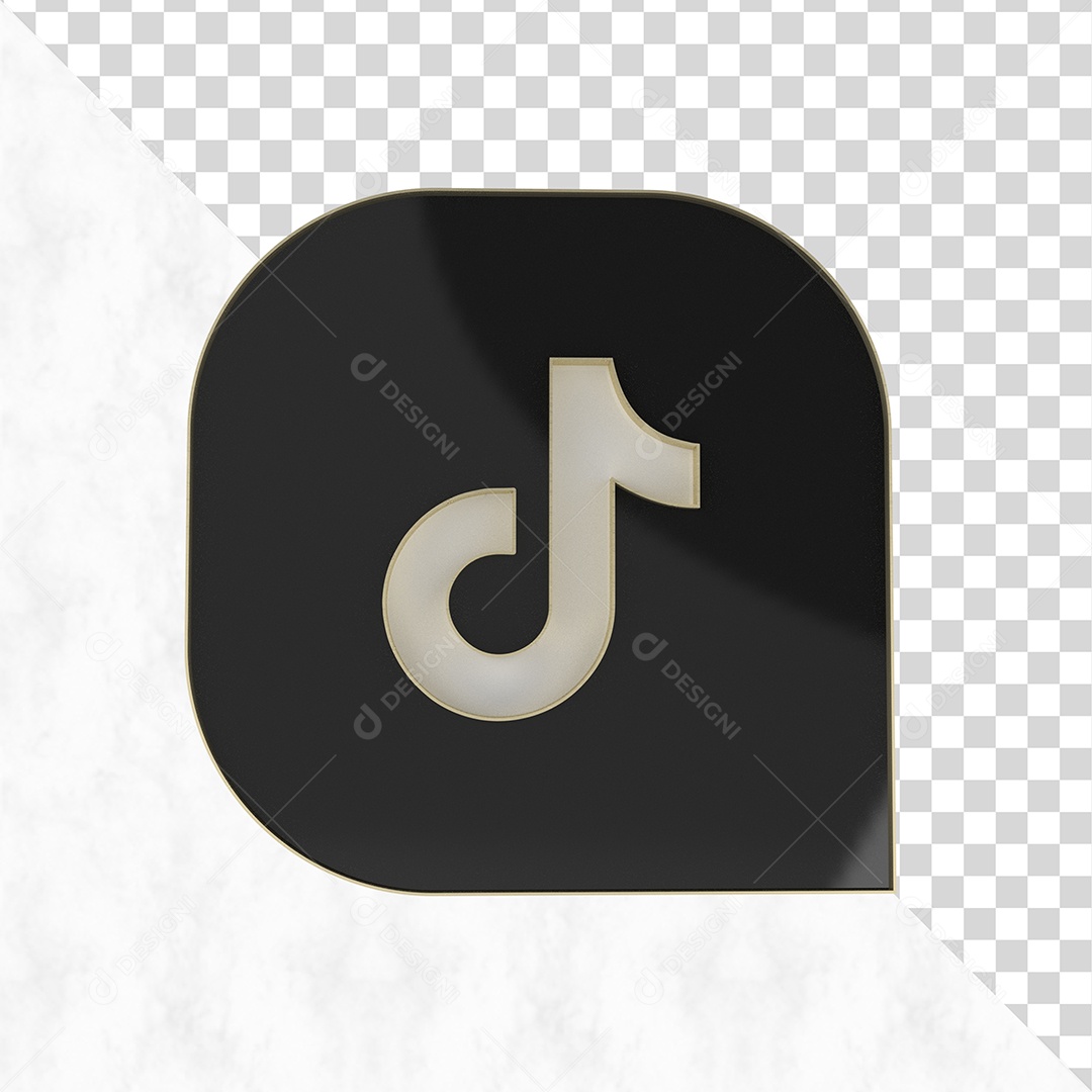 Tiktok Elemento 3D Para Composição PSD