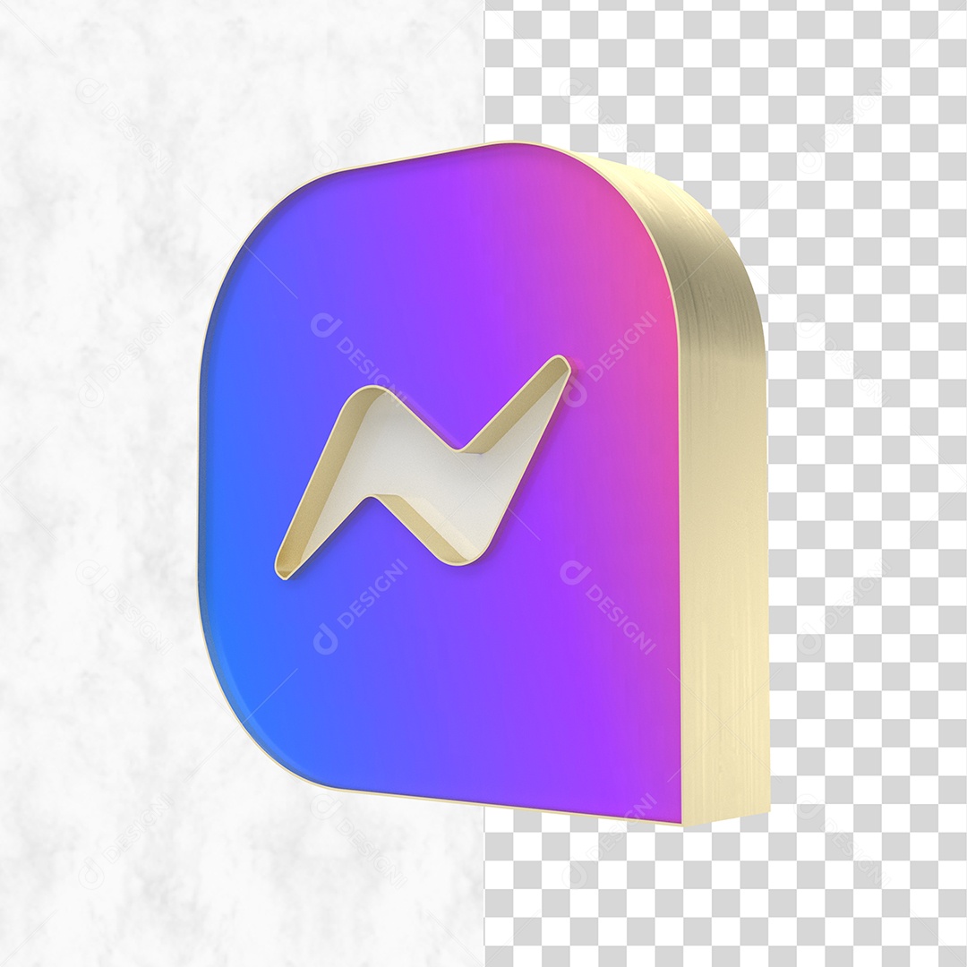 Messenger Elemento 3D Para Composição PSD