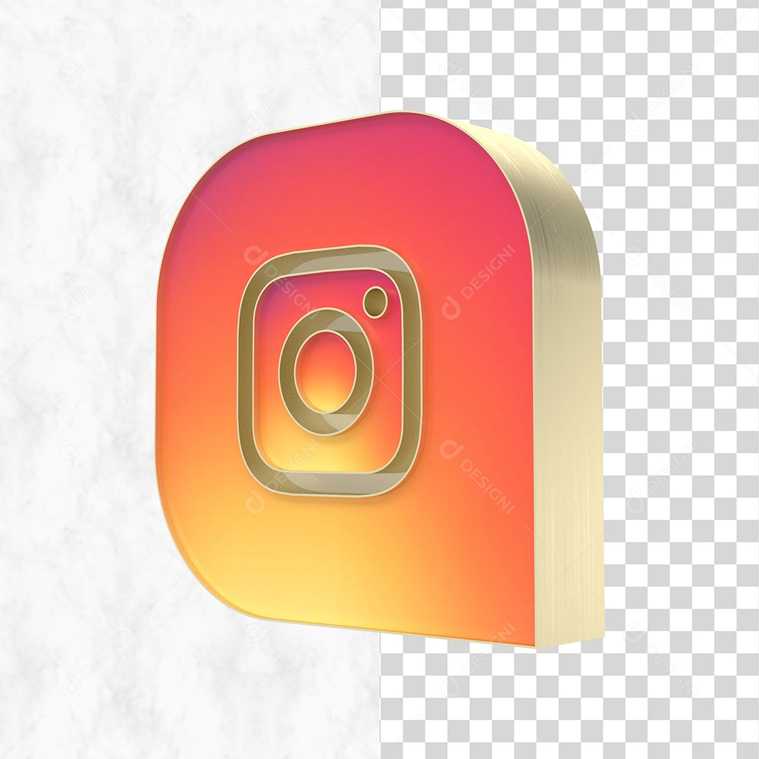 Instagram Elemento 3D Para Composição PSD
