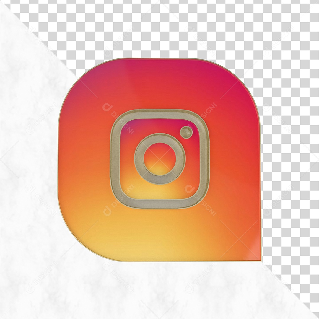 Instagram Elemento 3D Para Composição PSD