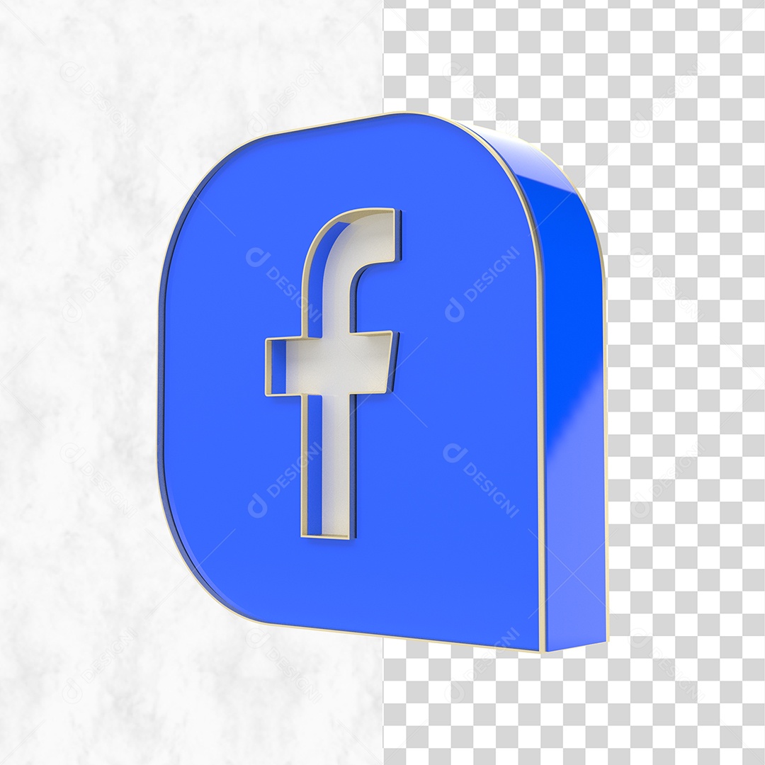 Facebook Elemento 3D Para Composição PSD