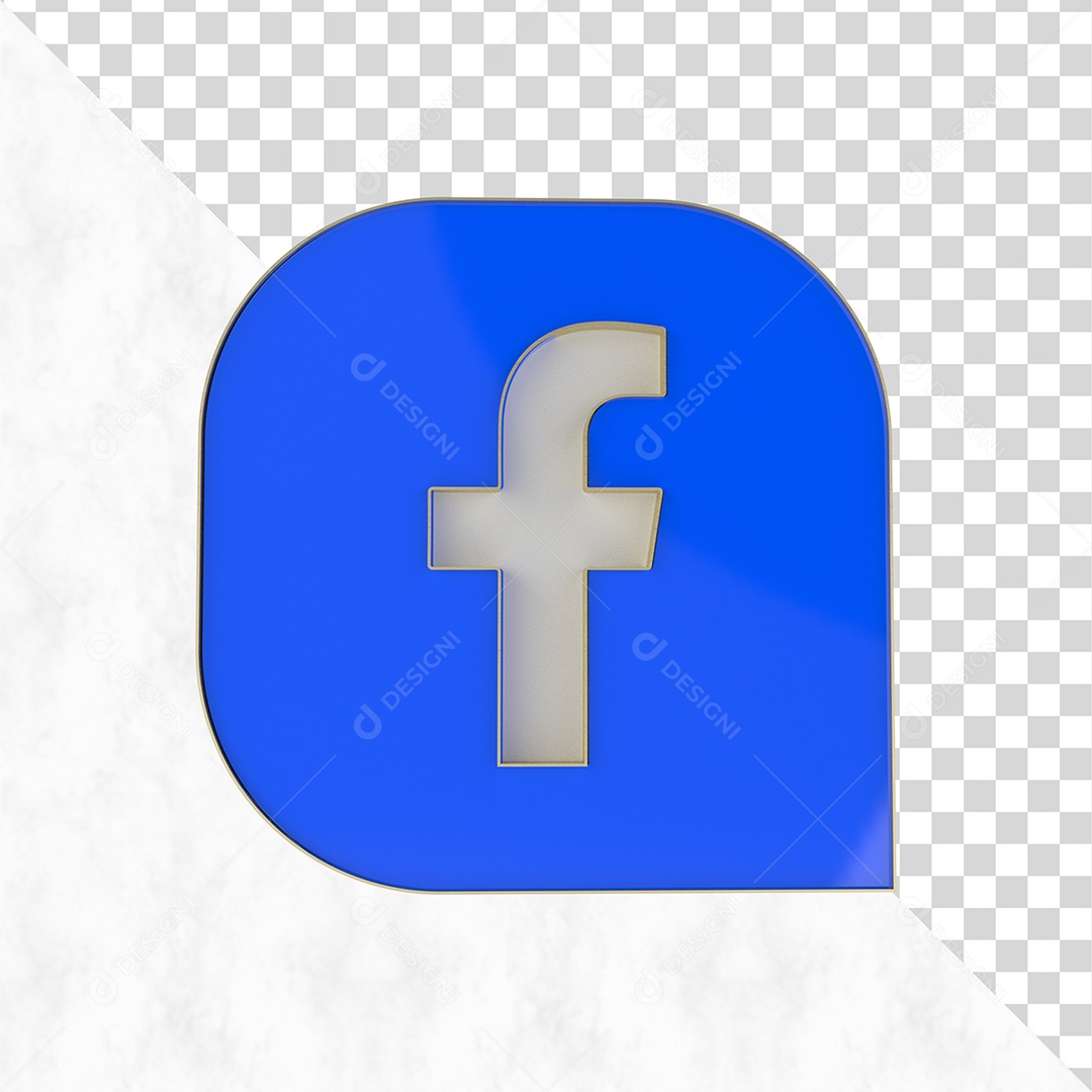 Facebook Elemento 3D Para Composição PSD