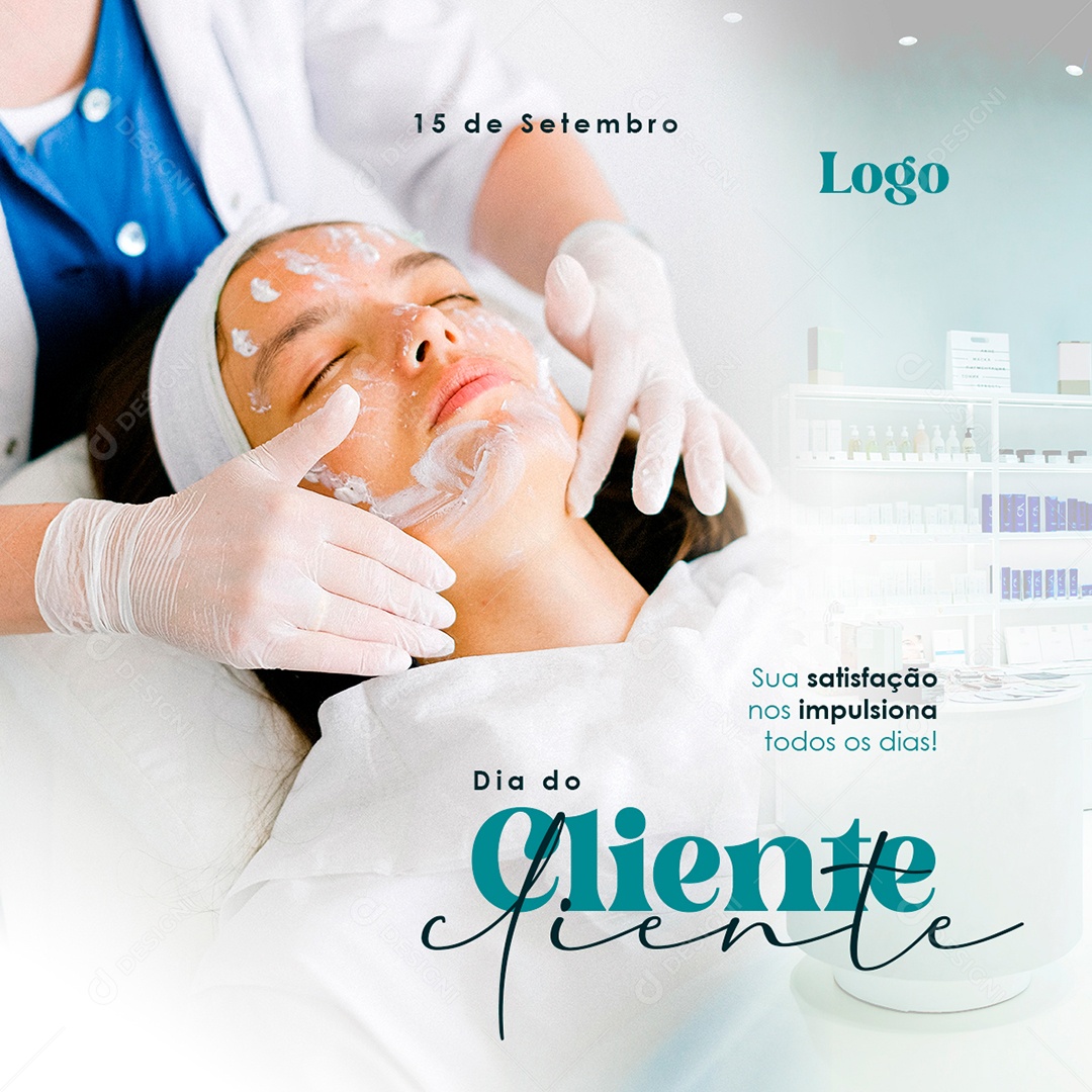 Sua satisfação é o que nos impulsiona todos os dias Dia do Cliente Social Media PSD Editável