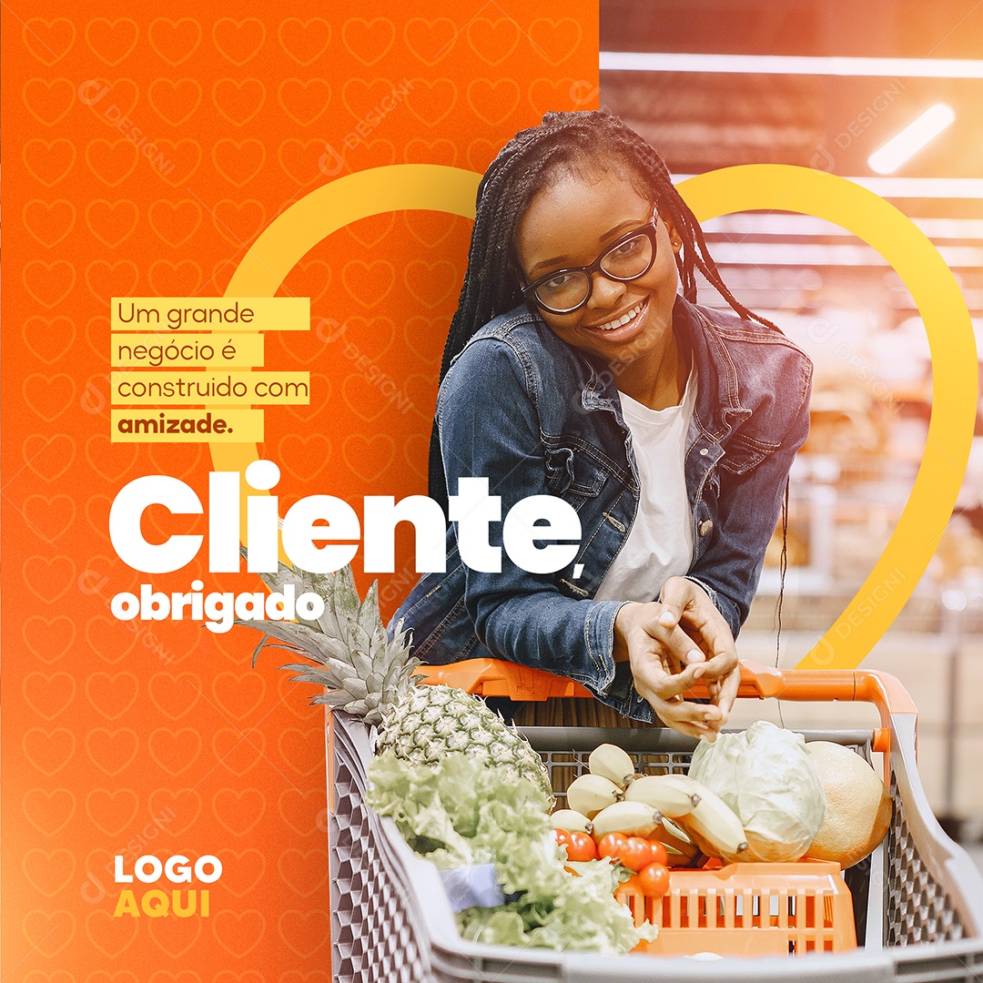 Um Grande Negócio com Amizade Dia Do Cliente Social Media PSD Editável