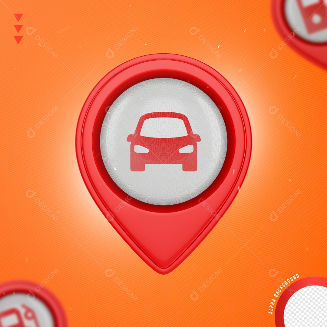 Ícone Vermelho Localização Carro Automóvel PNG Transparente