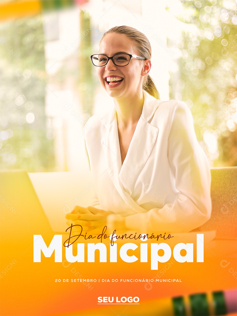 Dia do Funcionário Municipal 20 de Setembro Social Media PSD Editável