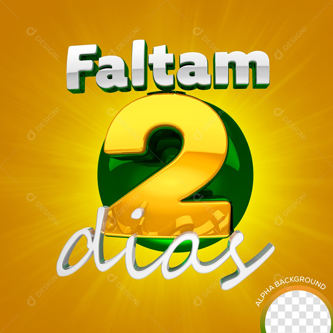 Elemento 3D Para Composição Falta 2 Dias Para As Eleições PSD