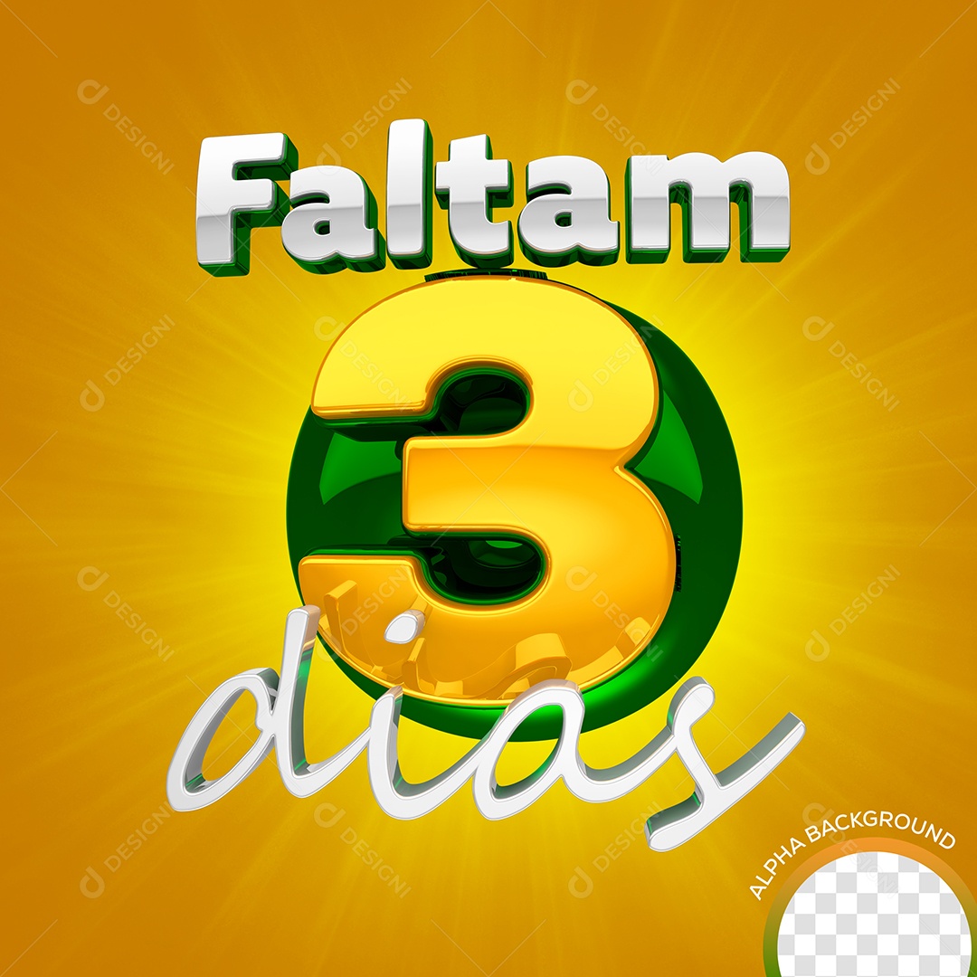 Elemento 3D Para Composição Falta 3 Dias Para As Eleições PSD