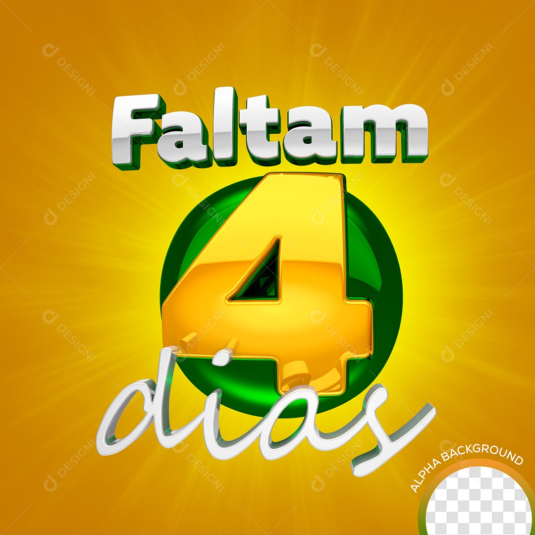 Elemento 3D Para Composição Falta 4 Dias Para As Eleições PSD