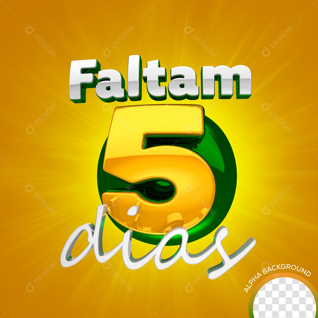 Elemento 3D Para Composição Falta 5 Dias Para As Eleições PSD