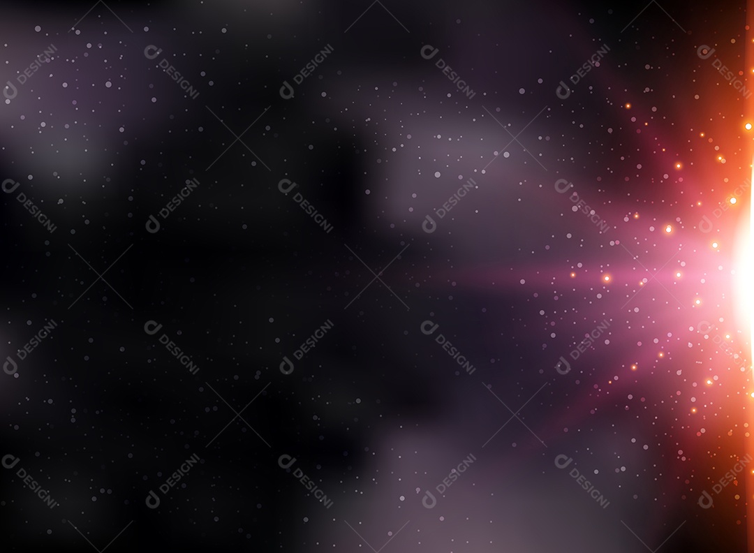 Espaço futurista abstrato do universo infinito no fundo violeta escuro