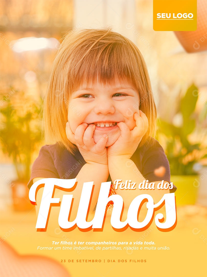 Ter Filhos é ter companheiros para a Vida toda Dia dos Filhos Social Media PSD Editável