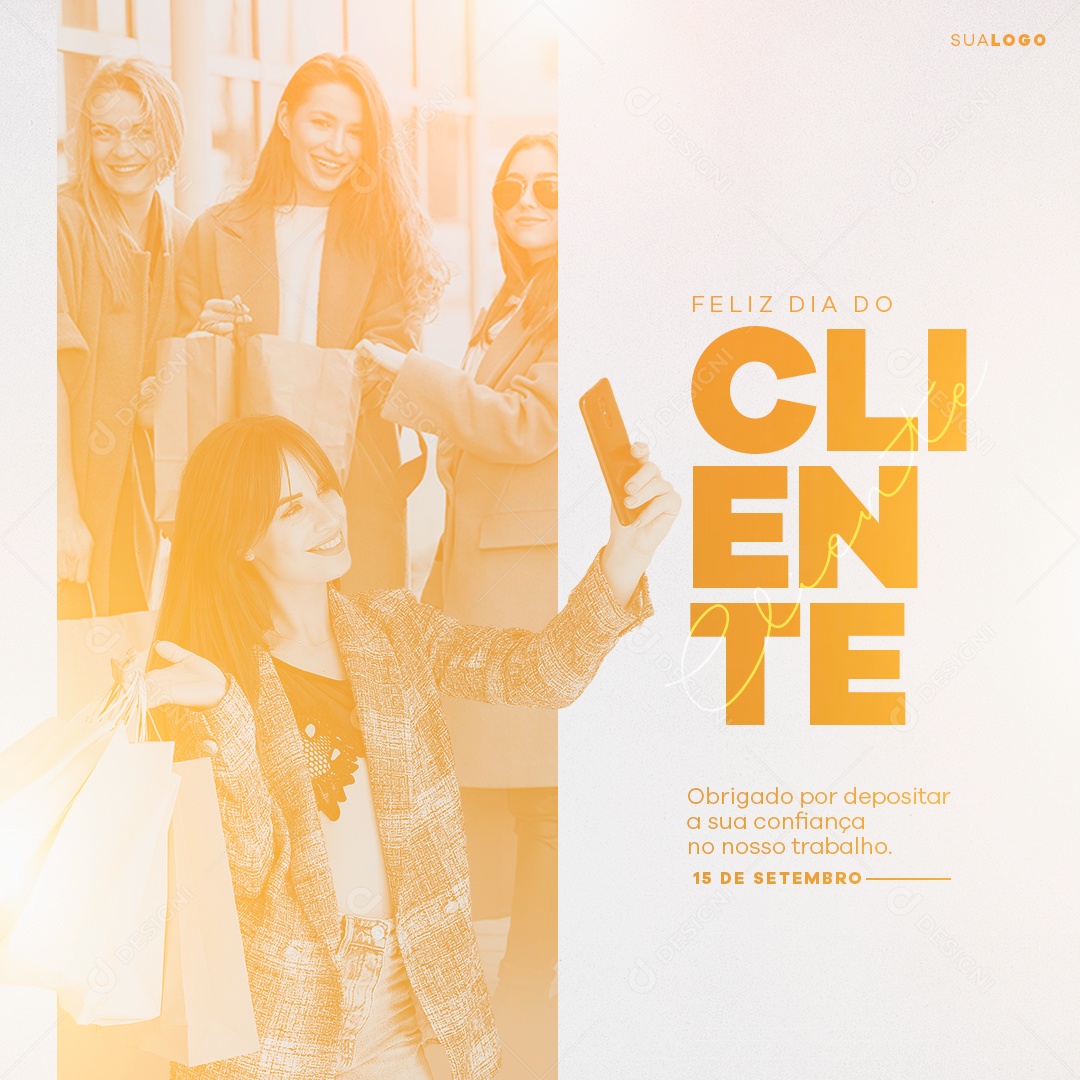 Obrigado por depositar a sua confiança no nosso Trabalho Dia Do Cliente Social Media PSD Editável