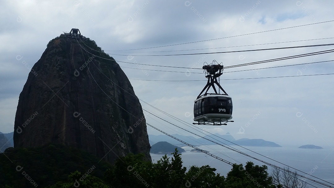 morro do pão de açúcar, um dos lugares mais visitados da cidade do rio de janeiro.