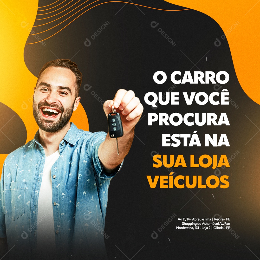 Social Media Concessionária O Carro Que Você Procura PSD Editável