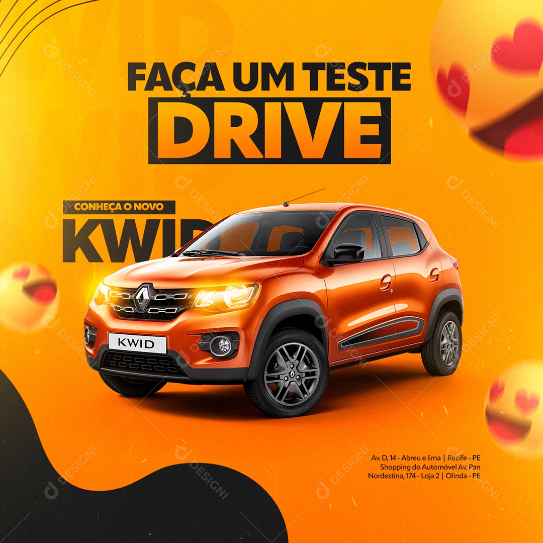 Social Media Concessionária Faça Um Teste Drive PSD Editável