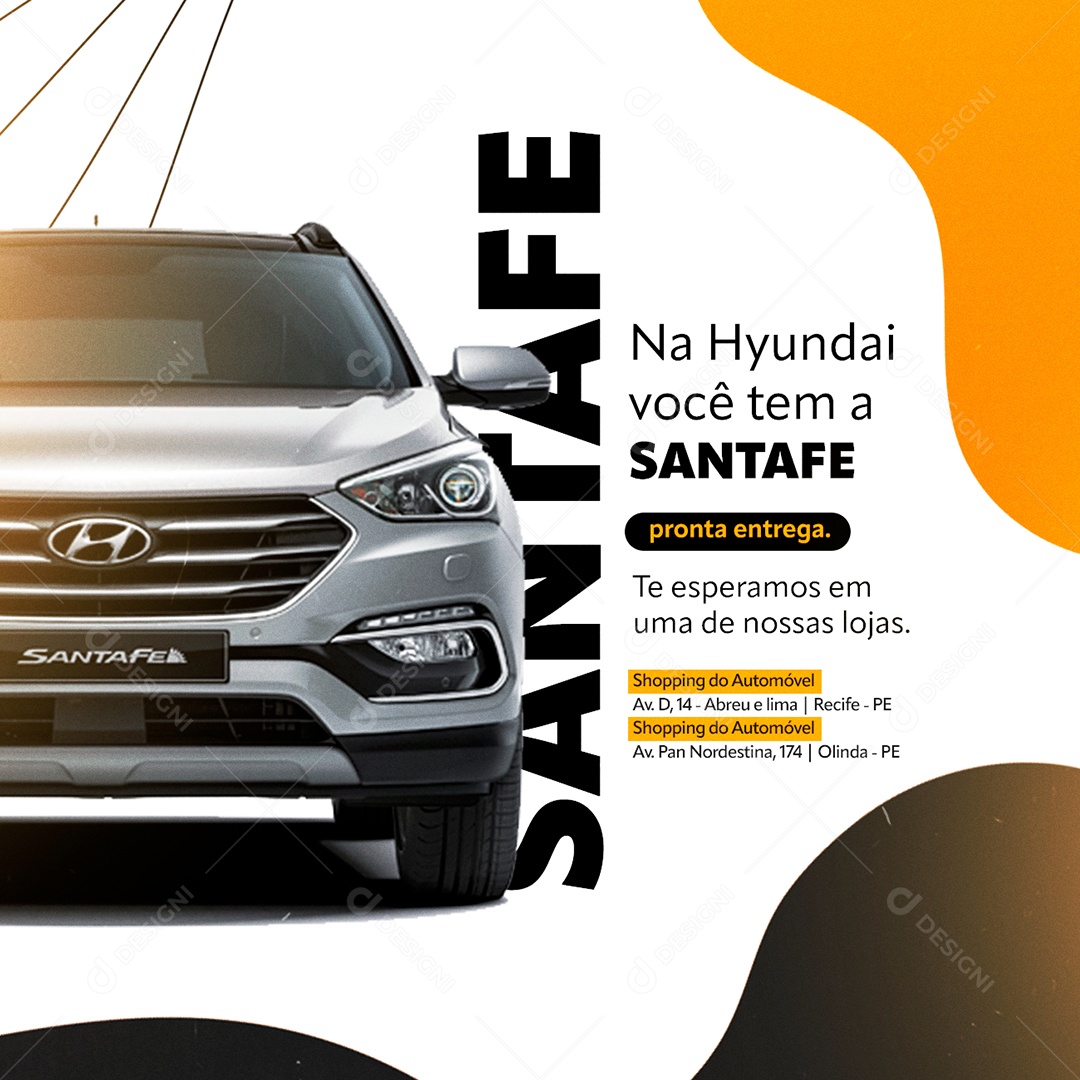 Social Media Concessionária Veículo Pronto Entrega PSD Editável
