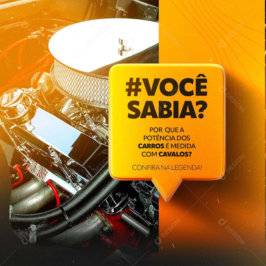 Social Media Concessionária Você Sabia Por Que a Potência PSD Editável