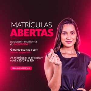 Social Media Digital Influêncer Matrículas Abertas PSD Editávell