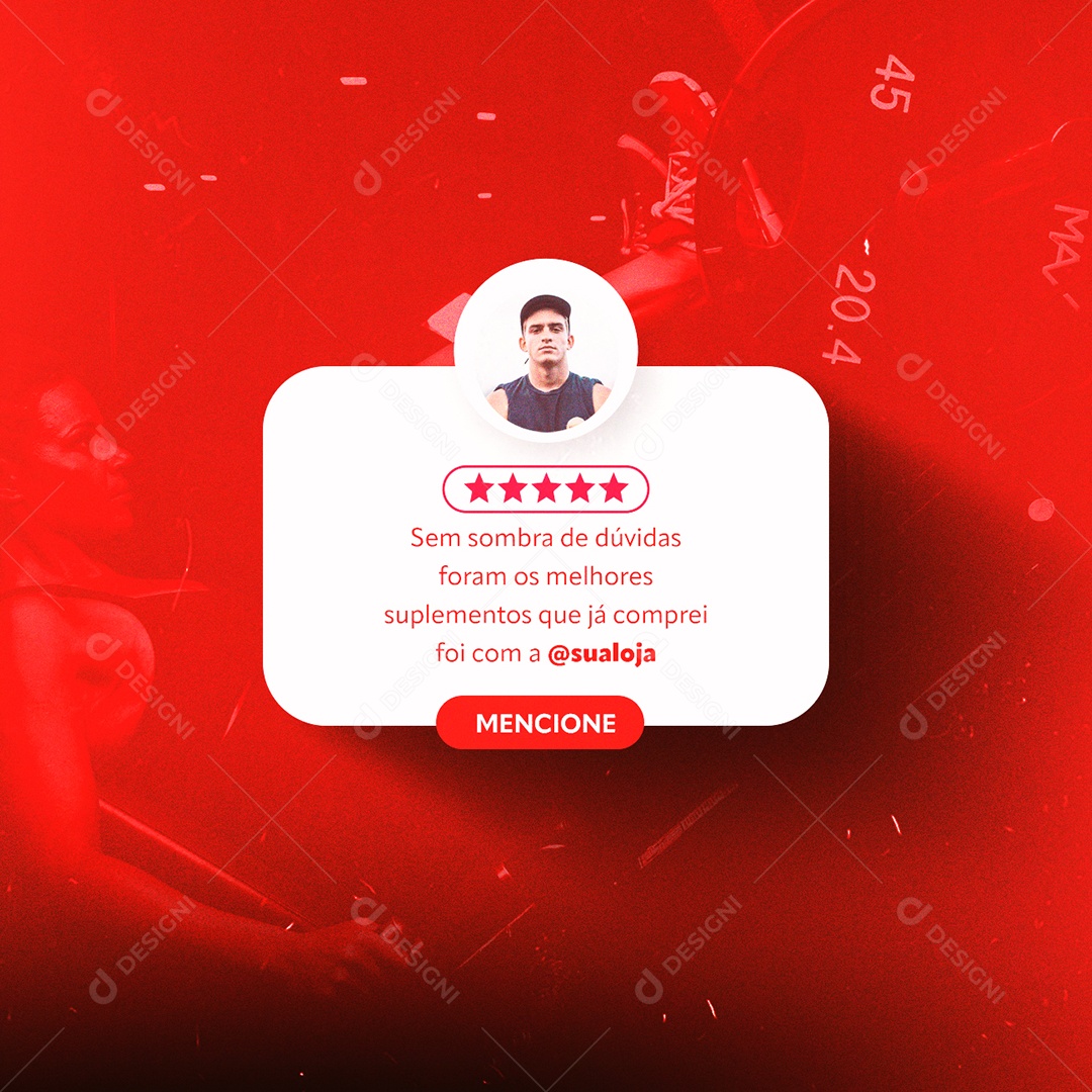 Social Media Suplemento Muscular Sem Sombra de Dúvidas PSD Editável
