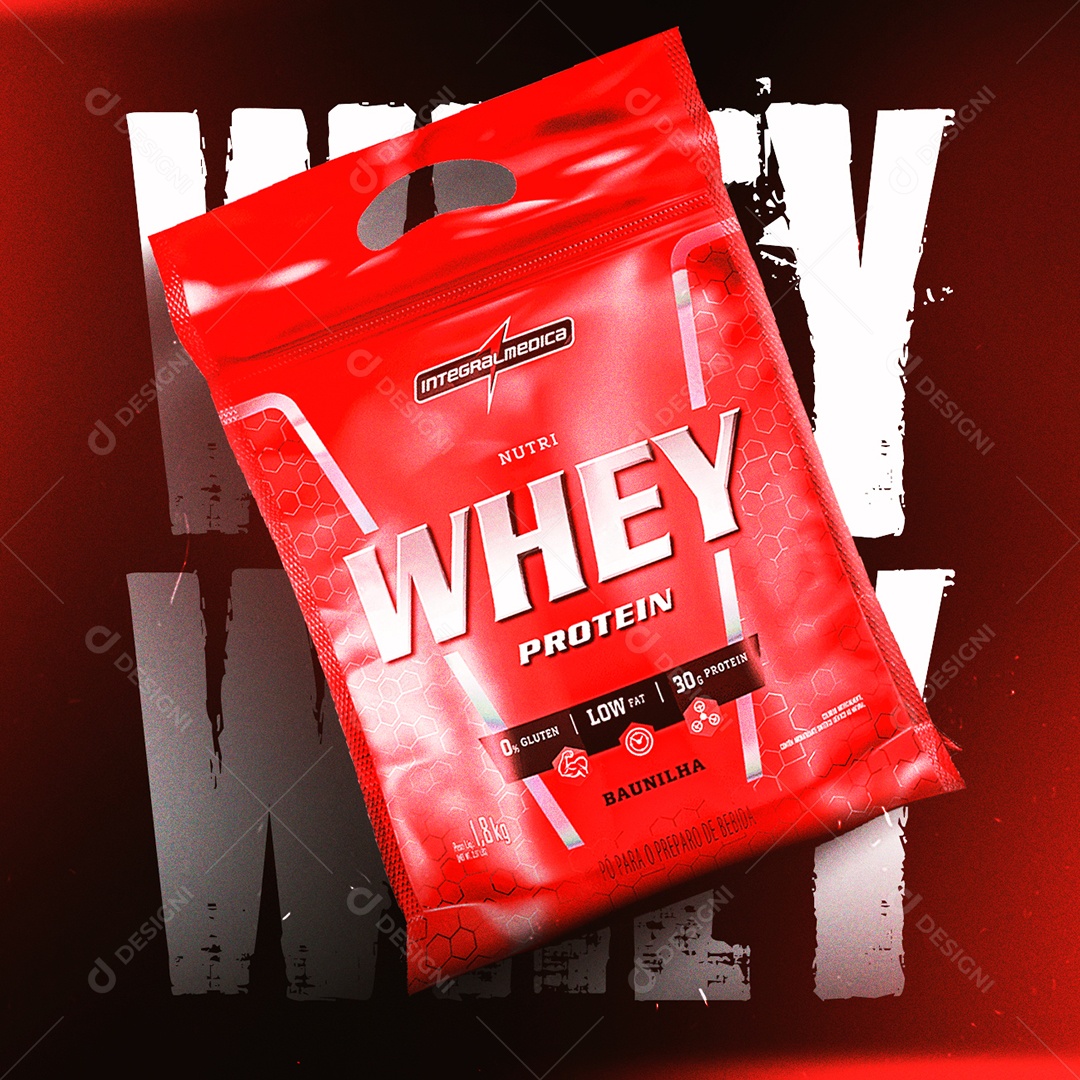 Social Media Suplemento Muscular Whey Protein PSD Editável