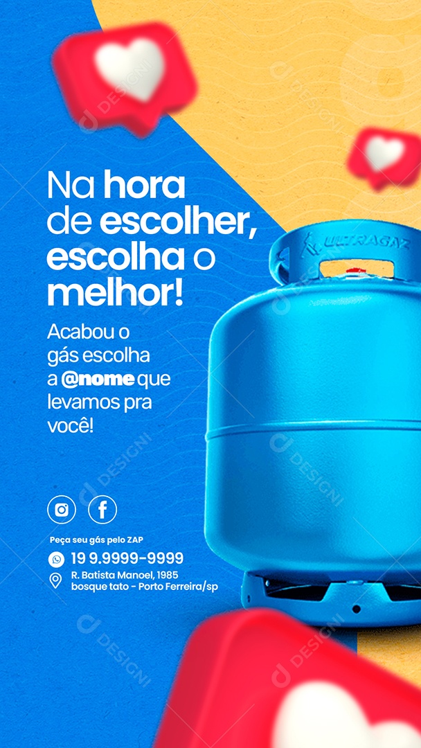 Social Media Distribuidora de Gás Na Hora de Escolher o Melhor PSD Editável